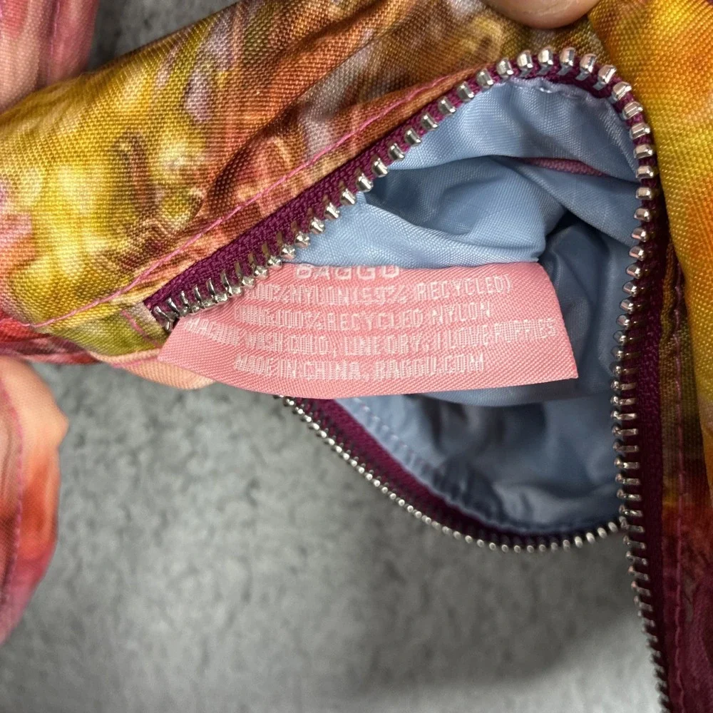 BAGGU x Collina Strada Cargo Shoulder Bag Berry Chrysanthemum Floral Purse